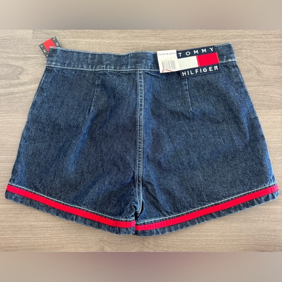 Vintage Tommy Hilfiger Flag Denim Shorts with Red Trim 💙❤️ - Picture 5 of 6